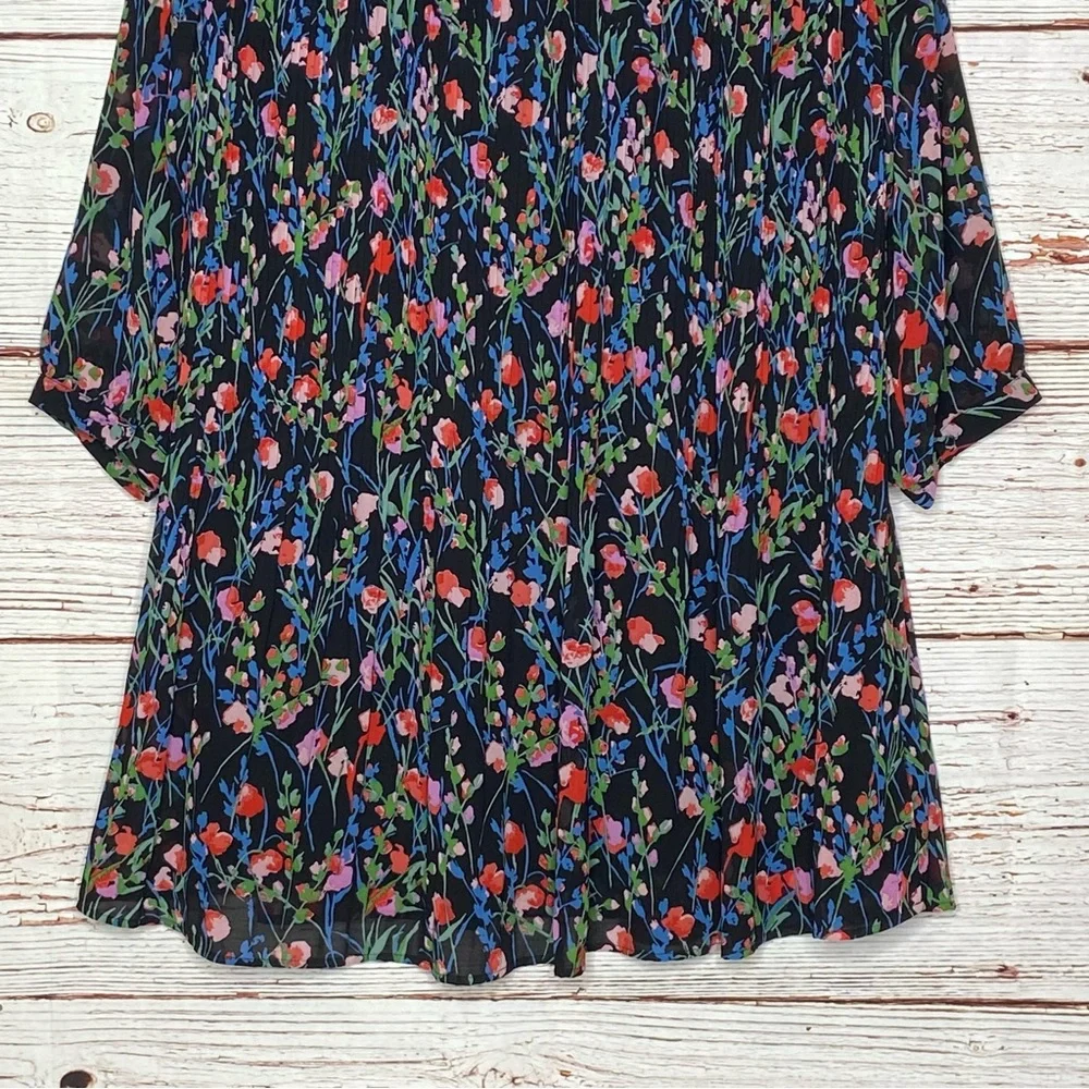 NWT Zara The Annie Dress Floral Pleated Dress Sz M - Picture 11 of 16